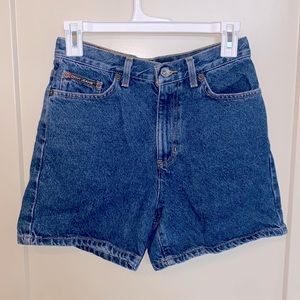 Vintage 90s DKNY denim shorts.